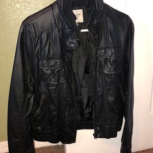 Faux leather jacket 😎